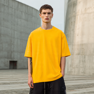 Baggy blanc t-shirts hommes en plein air Jogging goutte épaule t-shirt hommes été rue surdimensionné t-shirt hommes - Product Image 6