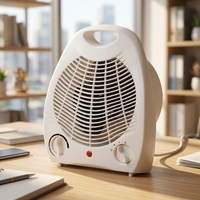 Chauffage d'appoint portable Rapid Heat 2000W avec sortie d'air à 5 grilles, deux réglages de chaleur pour usage intérieur