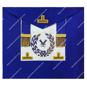 MASONIC REGALIA CRAFT GRAND DESVESTIDO DELANTAL PARA SECRETARIA-LOGOTIPO BORDADO A MANO DELANTAL DE CALIDAD FINA - Product Image 1