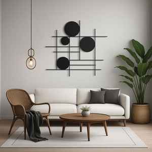 Art mural en métal moderne, Art mural en métal de style moderne et luxueux, Grande décoration murale, Décoration intérieure minimaliste, Cadeau de fête des mères - Product Image 2