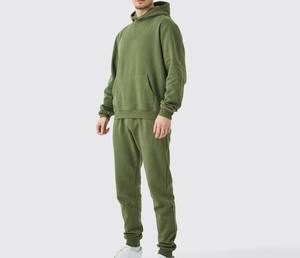 OEM 2025 Nuevo Conjunto Deportivo Informal de Dos Piezas para Hombre, Color Sólido, Personalizado, Venta al por Mayor, 100% Algodón, Antibacteriano, Secado Rápido - Product Image 1