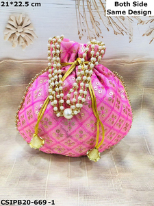 ¡Bolso de mano indio bordado a mano Potli Batua Ideal para favores de boda, regalos de devolución y ocasiones elegantes! - Product Image 2