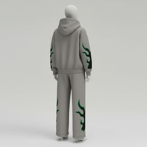 Survêtement d'entraînement de haute qualité, style streetwear, vente chaude, logo personnalisé, col rond, tissu en coton, vêtements de sport pour hommes, 2026 - Product Image 6