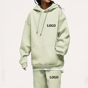 Conjunto de Chándal Personalizado de Fábrica para Mujer, Talla Grande, Unisex, Sudadera Lisa, Personalizable con Bordado, 2 Piezas - Product Image 2