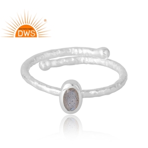 Best Selling 925 Sterling Silver Natural <b>Labradorite</b> Gemstone <b>Ring</b> Custom Jewelry For Women Gift For Her - Product Image 3
