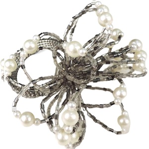 High Quality Durable Eco-Friendly Luxury Design Export Napkin Rings Pearl Glass Beads for Home Hotel <b>Dinner</b> Table Decoration - Product Image 2