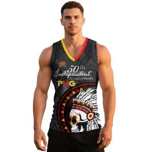 <span class=keywords><strong>Camiseta</strong></span> <span class=keywords><strong>de</strong></span> baloncesto para hombre, ropa <span class=keywords><strong>de</strong></span> talla grande, chaleco <span class=keywords><strong>de</strong></span> cuello redondo personalizado, Papúa Nueva Guinea, 50 aniversario <span class=keywords><strong>de</strong></span> la independencia, estampado bajo demanda - Product Image 2