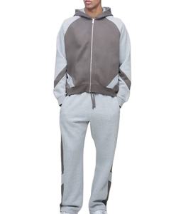 Conjunto de chándales de gimnasio deportivo a la moda 2025 para hombre, patrones personalizados, chándales de algodón suave de diseño personalizado, precios al por mayor, superventas - Product Image 1