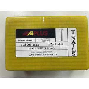 APLUS FST-40-1500, acier de haute qualité, série F, tige plate et lisse, 1,8 mm, longueur 40 mm, boîte de 1500 pièces, garantie 1 an pour le fer et le béton - Product Image 1