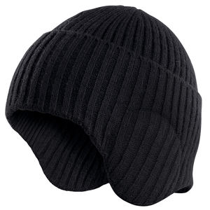 Mode Tricoté Bonnet Hiver Recyclé Acrylique Logo Personnalisé Chapeaux Solide Couleur Unie Chapeaux - Product Image 1