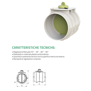 Persiana Circular de Ajuste Manual para Sistemas de Aire Acondicionado Tecnosystemi HVAC - Product Image 3