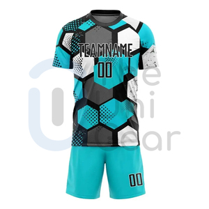 Maillots de football respirants et légers en polyester 100% de haute qualité, shorts, ensembles d'uniformes d'équipe, nouveauté - Product Image 6