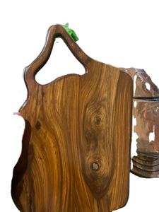 Planche à découper en bois à finition naturelle, planche à découper multifonctionnelle pour la cuisine, la préparation des aliments, planche à découper pour la viande - Product Image 1