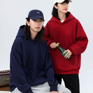 Meilleurs fabricants de qualité 500GSM personnalisé polaire 100% coton lourd surdimensionné anti-rétrécissement noir pull à capuche pour unisexe - Product Image 3