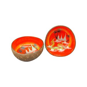 Cuenco de cáscara de coco natural ecológico con logotipo personalizado hecho en Vietnam para mezclar frutas, ensaladas, cuencos de coco personalizados - Product Image 2