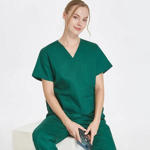 Ropa de trabajo de cirujano ortopédico con cuello en V para mujer, uniforme de enfermera ajustado, ropa de trabajo duradera para dentista y veterinario - Product Image 1