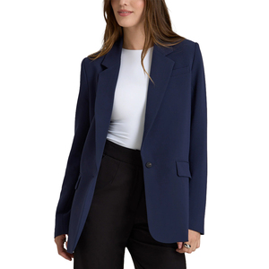 Affaires décontracté bureau unisexe porter femmes Blazer femmes bleu marine surdimensionné simple bouton Blazer 2026 - Product Image 1