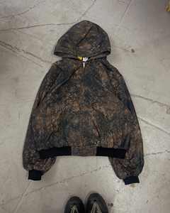 Sudadera con capucha y cremallera con estampado de leopardo completo de gran tamaño de algodón 400GSM personalizada sudadera con sublimación unisex - Product Image 2