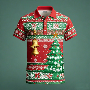 Camisa de Golf de Poliéster Sólido Antiarrugas de Diseño de Fabricación con Bolsillo, Manga Corta, Tejido Jersey, Estilo Casual para Hombre - Product Image 4