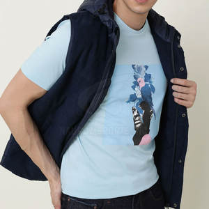 Camiseta estampada informal con estilo para hombre, poliéster/algodón, respetuosa con el medio ambiente, secado rápido, diseño gráfico único para uso diario - Product Image 3