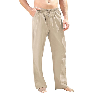 High Quality Custom Men's Summer Sports Cotton <b>Trousers</b> Breathable Canvas for Casual Use Wholesale - Product Image 1
