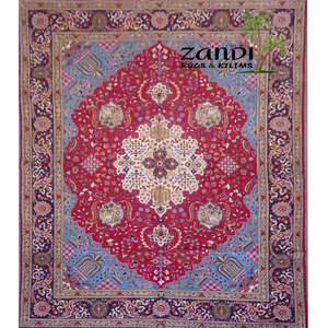 Una de las pocas alfombras persas de Tabriz de 12'11 x 9'7 - Product Image 1