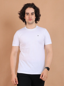 เสื้อยืดคอกลมแขนสั้นสำหรับผู้ชายทำจากผ้าฝ้าย100% สวมใส่สบายสวมใส่ในชีวิตประจำวัน - Product Image 2