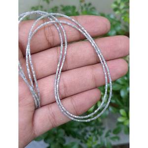 Cuentas de Diamante Blanco Natural AAA++, Corte Brillante Redondo Facetado de la Mejor Calidad, 1.5mm, 14 Pulgadas, Forma de Tubo, para Joyería - Product Image 2