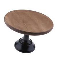Support à gâteau 3 niveaux en aluminium et bois, finition argentée, forme ovale, dernière collection de mariage, pour fruits, 2 Brother's Collection CS-22