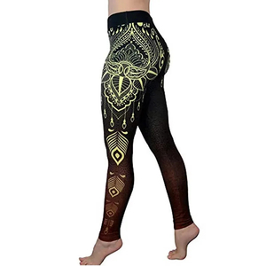Leggings de yoga sin costuras de cintura alta con efecto fruncido y levantamiento de glúteos, estilo tie-dye, para mujer, ideales para entrenamiento y deporte. - Product Image 5