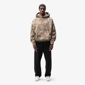 Best Quality <b>Men's</b> Streetwear Oversized Camo Hoodie Drop Shoulder Full Sleeve <b>Pullover</b> Breathable Adult <b>Men's</b> Camo Hoodies - Product Image 4