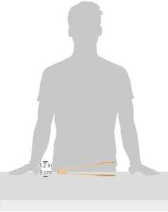 ที่คีบไม้ไผ่ยาว12 "นิ้วที่คีบเครื่องปิ้งขนมปังทำจากไม้ที่มีดีไซน์กันลื่นสำหรับทำอาหารและใช้น้ำมันปรุงอาหาร - Product Image 6