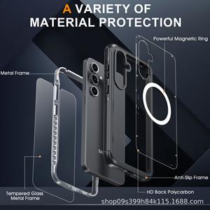 Premium 9H vidrio templado 360 cubierta completa carga magnética doble cara A prueba de golpes funda Protector de pantalla para Samsung S24 Fe ultra - Product Image 2