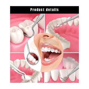 Ensemble d'instruments dentaires en acier inoxydable avec outils de diagnostic, miroir, sonde, pinces, manuel, certifié CE pour la chirurgie générale - Product Image 2
