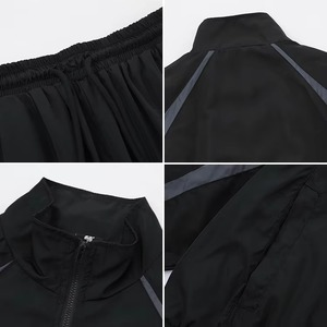 ชุดวอร์มเล่นกีฬาสันทนาการของผู้ชายชุดวอร์มโพลีเอสเตอร์พร้อมซิปไนลอนแจ็กเก็ตและกางเกงจ็อกเกอร์สำหรับฤดูใบไม้ร่วง - Product Image 2