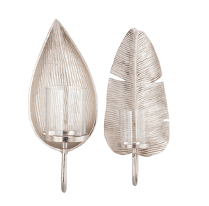 Portavelas de mesa fundido de metal y portavelas con estilo de hoja moderno chapado en oro para decoración del hogar y fiestas - Product Image 1