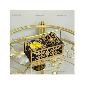 Superior Quality <b>Wood</b> And Metal Mabkhar Designer Customized Shape Bakhoor <b>Burner</b> With Box And Metal Handle - Product Image 1