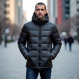 Chaqueta acolchada para hombre, cálido y cómodo Abrigo acolchado, chaqueta gruesa de plumón, chaquetas acolchadas ligeras transpirables para hombre - Product Image 2