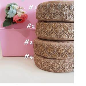 Cintas bordadas a máquina personalizadas, encajes en varios diseños y colores para trabajo pesado exclusivo, vestidos de boda - Product Image 1