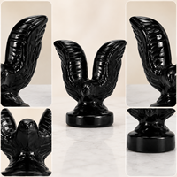 Mini statue d'aigle en cristal, sculpture d'oiseau en pierre précieuse sculptée à la main pour la décoration de bureau, l'affichage sur étagère et les cadeaux significatifs