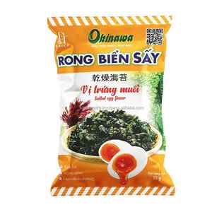 Bolsa de 12g Halal, aperitivo de uva de mar de Vietnam, estilo Okinawa, sabor a huevo salado, algas crujientes naturales nutritivas - Product Image 1