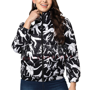 High Street Style Nueva llegada Chaquetas de bombardero impresas Alta calidad 100% Poliéster XL Tamaño de punto Relleno de algodón Suministro al por mayor - Product Image 1