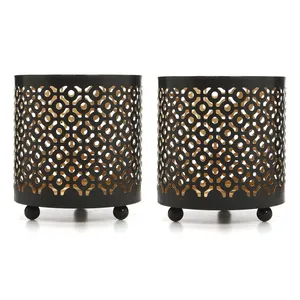 Tarro de vela único de hormigón de nuevo estilo, soporte votivo de luz de té de Metal para decoración del hogar, ocasión navideña - Product Image 4