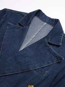 Dernier modèle de veste en jean slim fit de style hip-hop avec laine pour unisexe, décontractée, tendance, pour l'extérieur, confortable, en tissu denim d'hiver - Product Image 3