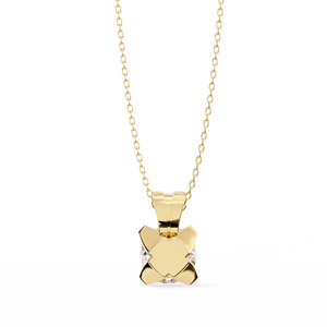 Pendentif en diamant cultivé en laboratoire en or 18 carats pour femmes - Product Image 4