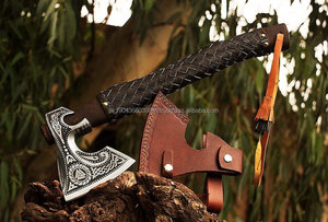 High Quality Damascus Steel <b>Axes</b> Multi-Purpose Use with <b>Wooden</b> Handle Popular Design for Camping Factory Price - Product Image 4