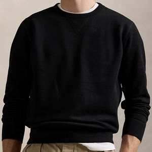 Sweatshirts à manches longues pour hommes lourds 100% coton polaire avec sweatshirts en coton mélangé d'hiver brodés personnalisés - Product Image 4
