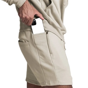 กางเกงขาสั้นวิ่งลำลองผู้ชายลายโลโก้แบบกำหนดเอง ผ้าถักขนสัตว์ แห้งเร็ว ป้องกันรังสียูวี - Product Image 3