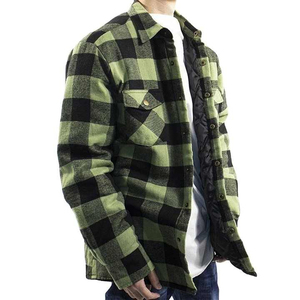 Ropa profesional nueva Camisa de franela con estilo para hombres transpirable cómoda duradera 100% algodón cuello alto manga larga secado rápido - Product Image 4