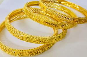 24 Carat Gold & Rhodium Plated Classic Unisex Jewelry <b>Set</b> Includes <b>Silver</b> Bracelet for Anniversary for Bulgaria Turkey Germany - Product Image 5